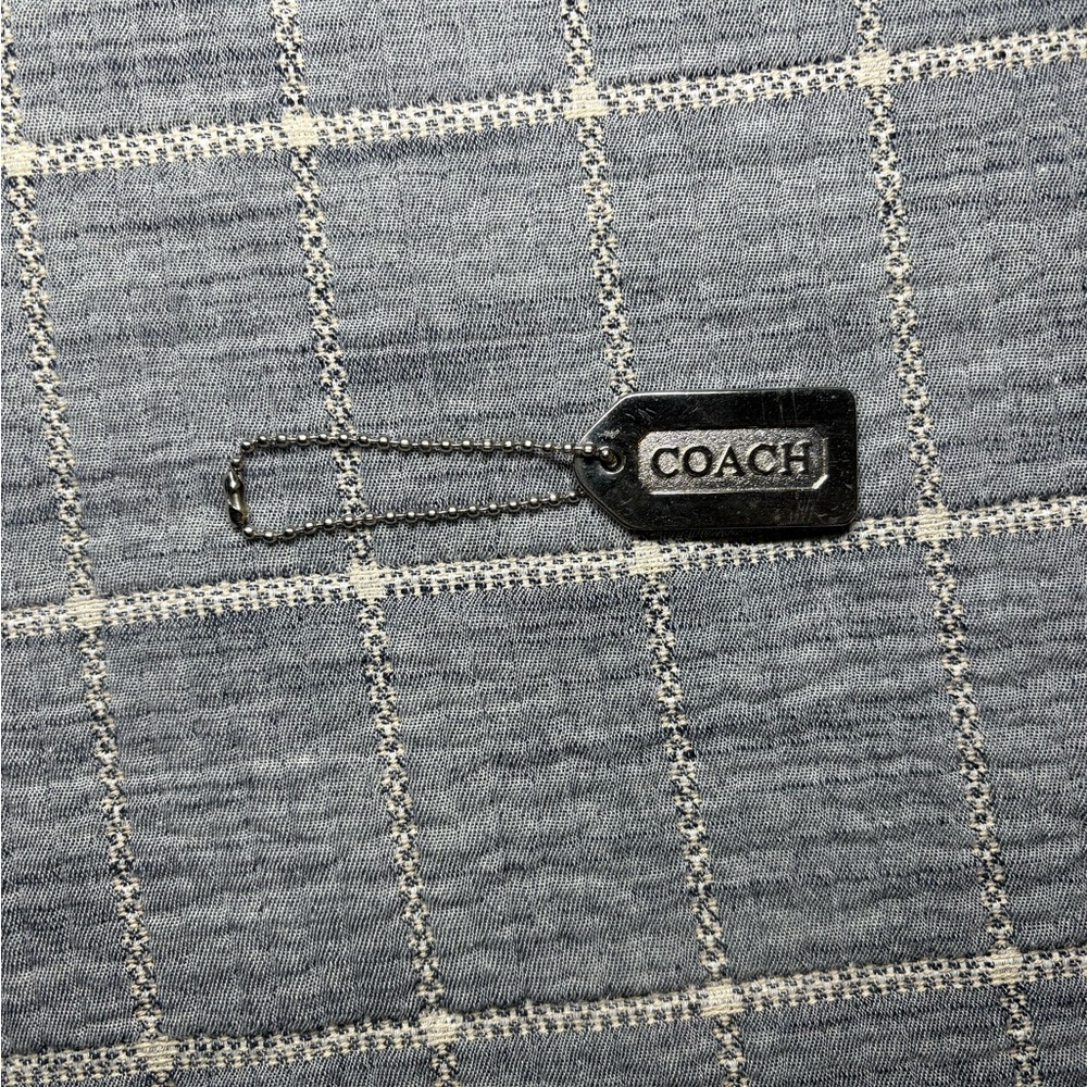 COACH Small Silver Metal Lozenge Hang Tag Charm Ball Chain Purse Bag Replacement